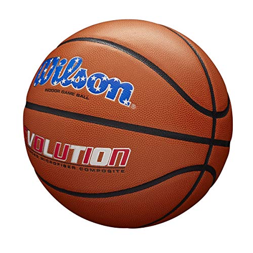 WILSON Evolution Indoor Game Basketball - USA, Size 7 - 29.5"