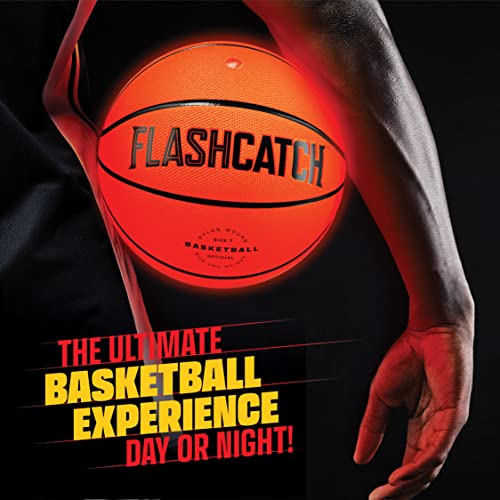 Light Up Basketball - Glow in the Dark Basket Ball NO 7 Sports Gear Gifts for Boys & Girls 8-15+ Year Old Kids, Teens Gift Ideas Cool Boy Toys Ages 8 9 10 11 12 13 14 15 Glowing Night Activity