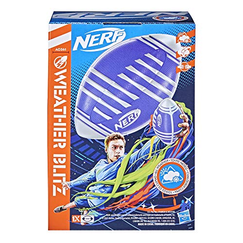 NERF Weather Blitz Foam Football, All Weather Play, Water-Resistant, Easy to Hold Grips, Indoor & Outdoor Sports Toys for 5 Year Old Kids