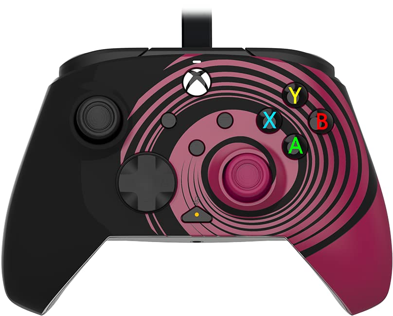 PDP Gaming REMATCH Advanced Wired Controller Licensed for Xbox Series X|S/Xbox One/PC, Customizable, App Supported - Ruby Swirl (Amazon Exclusive)
