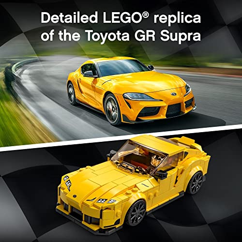 LEGO Speed Champions Toyota GR Supra 76901 Collectible Sports Car Toy Building Set with Racing Driver Minifigure