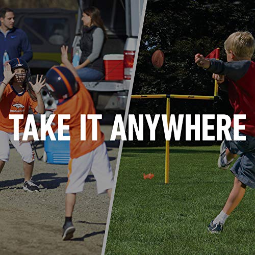 Franklin Sports Youth Football Goal-Post Set — Kids’ Football Goal Post with Mini Football — Fun Football Goal for All Ages — Easy Assembly — Adjustable Height — Weighted Base