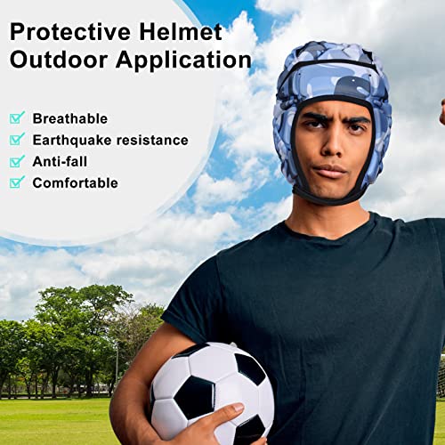 DGXINJUN Soft Shell Protective Headgear 7 V 7 Rugby Headguards Padding Padded Helmet Goalkeeper Adjustable Soccer Goalie Helmet Support Rugby Flag Football Helmet Youth Kids Adults