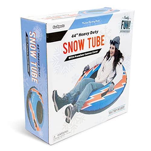 GoSports 44 in Heavy-Duty Winter Snow Tube with Premium Canvas Cover - Commercial Grade Sled - Choose Your Style