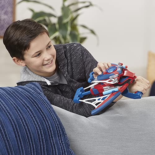 Marvel Spider-Man Web Shots Spiderbolt NERF Powered Blaster Toy, Fires Darts, 3 Darts, Kids 5+ Years (Amazon Exclusive)