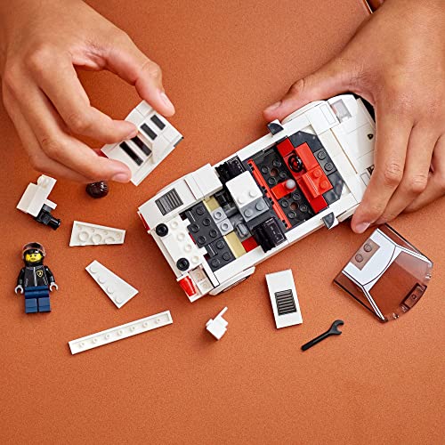 Lego Speed Champions Lamborghini Countach 76908, Race Car Toy Model Replica, Collectible Building Set with Racing Driver Minifigure