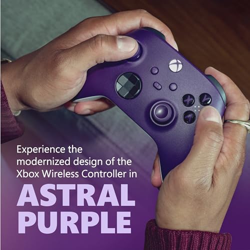 Microsoft Xbox Wireless Controller Astral Purple - Wireless & Bluetooth Connectivity - New Hybrid D-Pad - New Share Button - Featuring Textured Grip - Easily Pair & Switch Between Devices