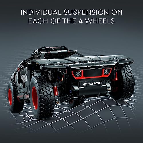 LEGO Technic Audi RS Q e-tron 42160 Advanced Building Kit for Kids Ages 10 and Up, This Remote Controlled Car Toy Features App-Controlled Steering and Makes a Great Gift for Kids Who Love Engineering