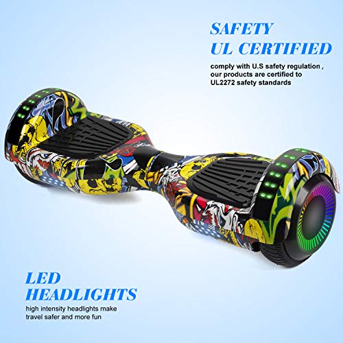 FLYING-ANT Hoverboards UL Certified 6.5 Smart Scooter Two-Wheel self Balancing Electric Scooter Light Free Bag and Charger Included