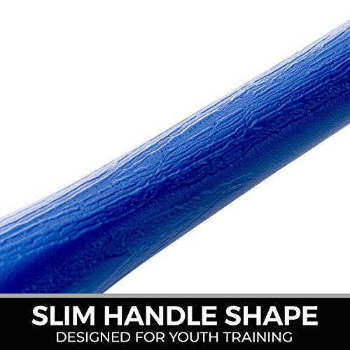 Franklin Sports Plastic Baseball Bat + Ball Set - MLB Kids Lightweight 30" Youth Blue