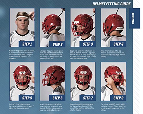 Schutt Sports F7 LX1 Youth Football Helmet, Facemask NOT Included, Matte Scarlet, Large