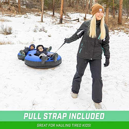 GoSports Heavy Duty 2 Person Winter Snow Tube with Premium Canvas Cover - America, Blue, Red or Retro