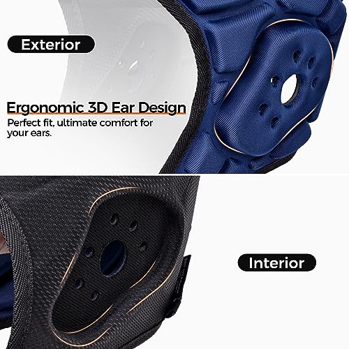 COOLOMG Soft Football Helmet 7v7 Soft Shell Rugby Flag, Padded Headgear Soccer Goalie Goalkeeper Head Protector Adjustable for Youth Kids