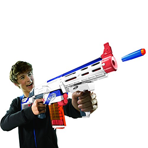 NERF N-Strike Elite Retaliator Dart Blaster, Stock, Grip, Barrel, 12-Dart Clip, 12 Elite Darts, Kids Outdoor Toys for 8 Year Old Boys & Girls and Up (Amazon Exclusive)