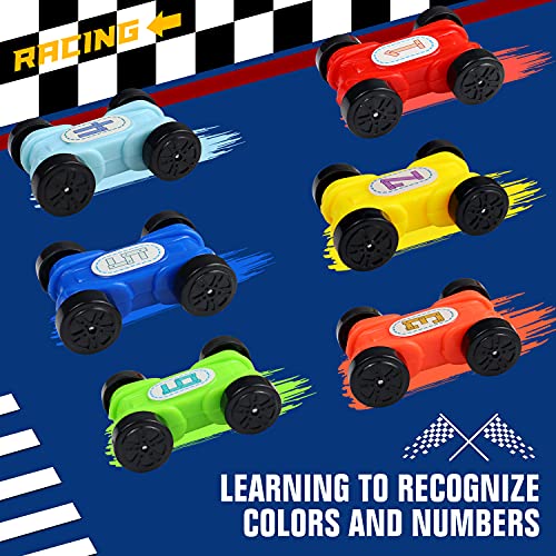 Montessori Toys for 2 3 Year Old Boys Toddlers, Car Ramp Toys with 6 Cars & Race Tracks, Garages and Parking Lots, Ramp Racer Toy Gift for Boys Girls Age 18 Months and Up Multicolor