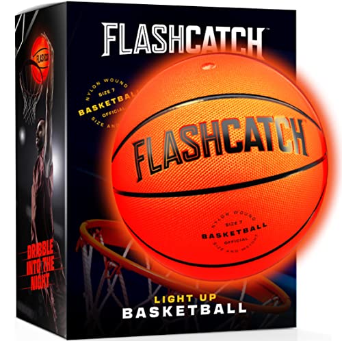 Light Up Basketball - Glow in the Dark Basket Ball NO 7 Sports Gear Gifts for Boys & Girls 8-15+ Year Old Kids, Teens Gift Ideas Cool Boy Toys Ages 8 9 10 11 12 13 14 15 Glowing Night Activity