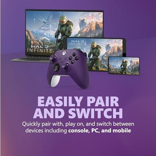 Microsoft Xbox Wireless Controller Astral Purple - Wireless & Bluetooth Connectivity - New Hybrid D-Pad - New Share Button - Featuring Textured Grip - Easily Pair & Switch Between Devices