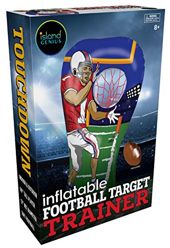 Island Genius Inflatable Football Toss Target Party Game, Sports Toys Gear and Gifts for Kids Boys Girls and Family