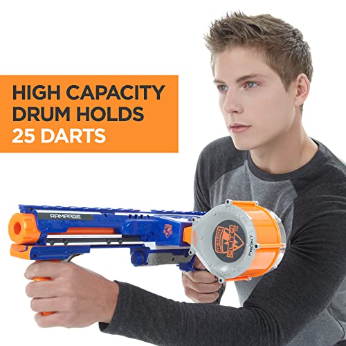Nerf Rampage N-Strike Elite Toy Blaster with 25 Dart Drum Slam Fire for Kids, Teens, & Adults (Amazon Exclusive)