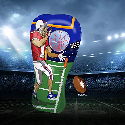 Island Genius Inflatable Football Toss Target Party Game, Sports Toys Gear and Gifts for Kids Boys Girls and Family