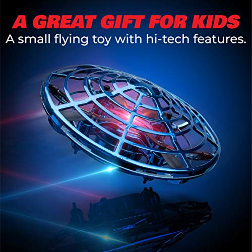 Force1 Scoot Hand Operated Drone for Kids or Adults - Hands Free Motion Sensor Mini Drone, Indoor Small UFO Toy Flying Ball Drone (Blue)