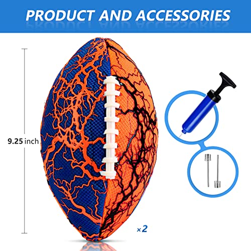 Jasonwell Pool Beach Water Football - 2 Pack Waterproof Football Strong Grip Fun Water Toys Games for Swimming Pool Beach Lake Park Backyard Outdoor Play for Kids Children Teens Adults Family