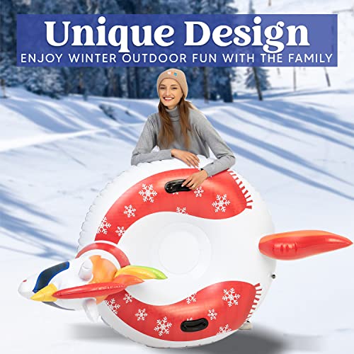 JOYIN 47” Inflatable Snow Tube for Kids and Adults, Heavy-Duty Snow Tube for Sledding, Great Inflatable Snow Tubes for Winter Fun and Family Activities (Unicorn)