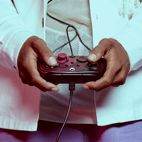 PDP Gaming REMATCH Advanced Wired Controller Licensed for Xbox Series X|S/Xbox One/PC, Customizable, App Supported - Ruby Swirl (Amazon Exclusive)