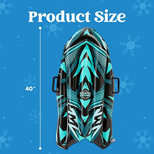JOYIN Inflatable Snow Sleds (2 Pack), 40" Heavy Duty Snow Tube with Handles, Cold Resistant Snow Sled for Kids and Adults Winter Toys Gifts,Toboggan for Family Winter Outdoor Activities