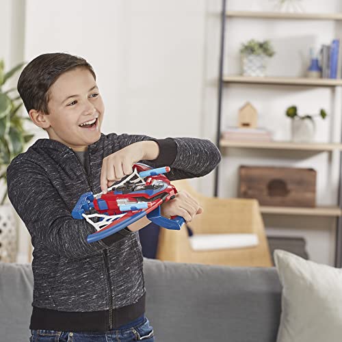 Marvel Spider-Man Web Shots Spiderbolt NERF Powered Blaster Toy, Fires Darts, 3 Darts, Kids 5+ Years (Amazon Exclusive)