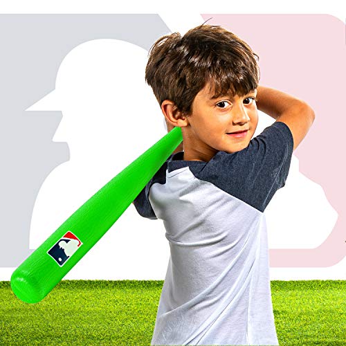 Franklin Sports Plastic Baseball Bat and Ball Set - MLB Kids Plastic Bats - Lightweight Kids Bat + Plastic Baseball Set - 30" Youth Baseball Bat - Green