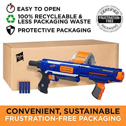 Nerf Rampage N-Strike Elite Toy Blaster with 25 Dart Drum Slam Fire for Kids, Teens, & Adults (Amazon Exclusive)