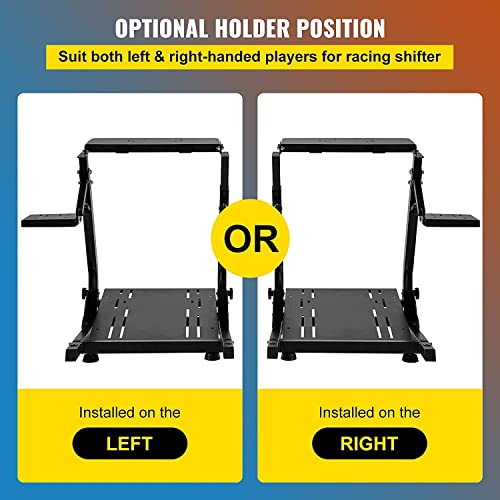 VEVOR G920 Racing Steering Shifter Mount fit for Logitech G27 G25 G29 Gaming Stand Wheel Pedals NOT Included, Black