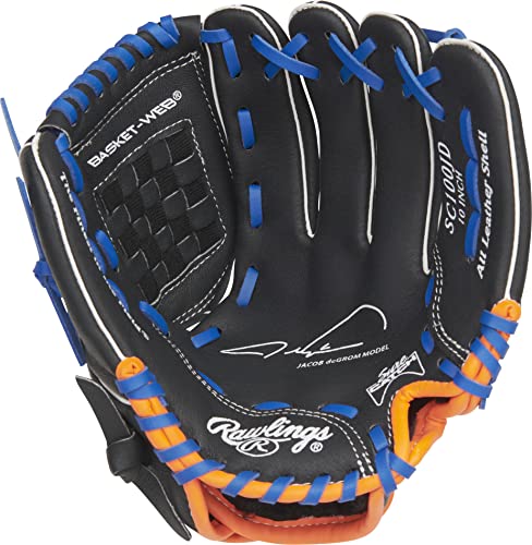 Rawlings | Sure Catch Youth Baseball Glove | Jacob deGrom Model | Basket Web | 10" | Right Hand Throw