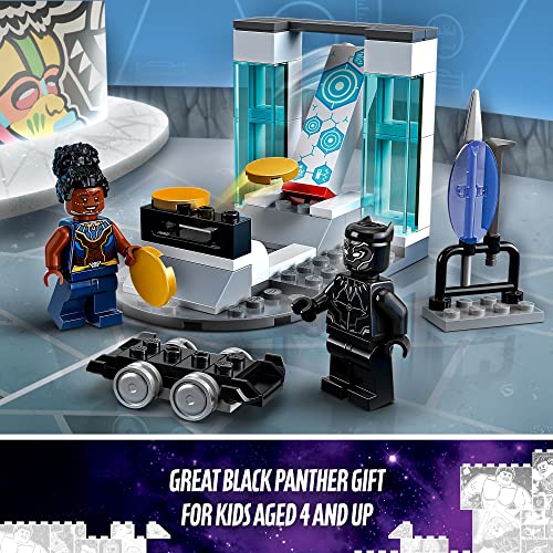 LEGO Marvel Shuri's Lab, 76212 Black Panther Construction Learning Toy with Minifigures, Toys for Kids, Girls and Boys Age 4, Avengers Super Heroes Gifts