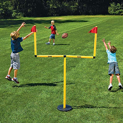 Franklin Sports Youth Football Goal-Post Set — Kids’ Football Goal Post with Mini Football — Fun Football Goal for All Ages — Easy Assembly — Adjustable Height — Weighted Base