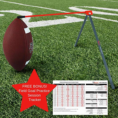Trailblaze Football Kicking Tee True Strike Pro | Football Kicking Stand | Football Tee Holder Compatible for All Ball Sizes | Super Strong Portable Football Field Goal Stand with Improvement Tracker