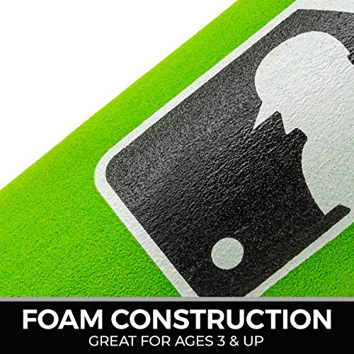 Franklin Sports MLB Kids Foam Baseball Bat + Ball Set - Toy Bat + Foam Ball Set for Kids + Toddlers - Standard Barrel - Green - 27"