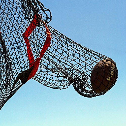 GoSports Football Trainer Throwing Net - Choose Between 8 ft x 8 ft or 6 ft x 6 ft Nets - Improve QB Throwing Accuracy - Includes Foldable Bow Frame and Portable Carry Case