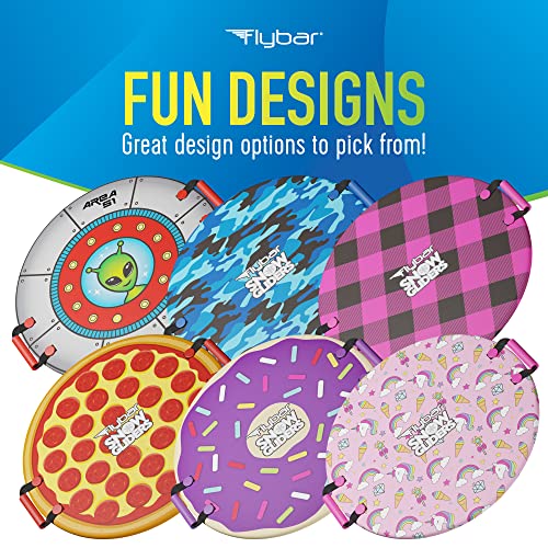 Flybar Snow Sled for Kids - Foam Saucer Disc Sled, Ages 6+, Easy Grip Handles, Durable with Slick Bottom & PE Core Build, Lightweight Sleds for Kids, Snow Toys for Kids Outdoor, Up to 110 lbs, 26"