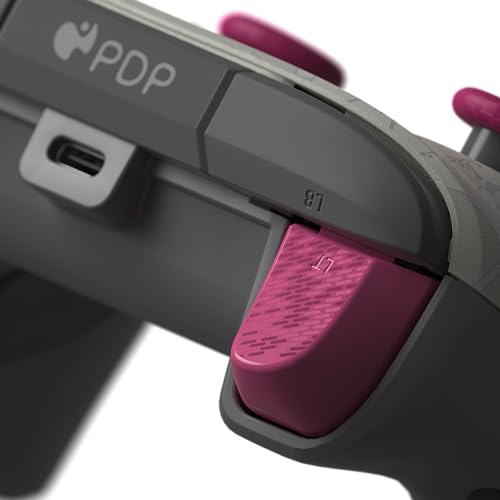 PDP REMATCH GLOW Advanced Wired Controller Licensed For Xbox Series X|S, Xbox One, & Windows 10/11 PC: Pink Cherry Blossom (Glow in the Dark)
