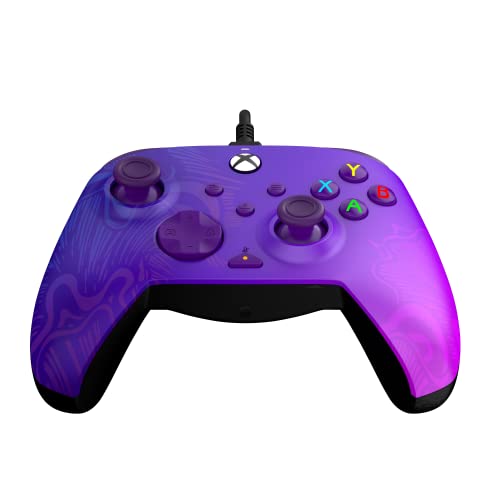 PDP Gaming REMATCH Advanced Wired Controller Licensed for Xbox Series X|S/Xbox One/PC, Customizable, App Supported - Purple Fade