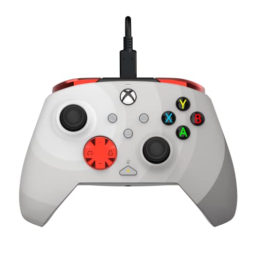 PDP Gaming REMATCH Advanced Wired Controller Licensed for Xbox Series X|S/Xbox One/PC, Customizable, App Supported - Radial White