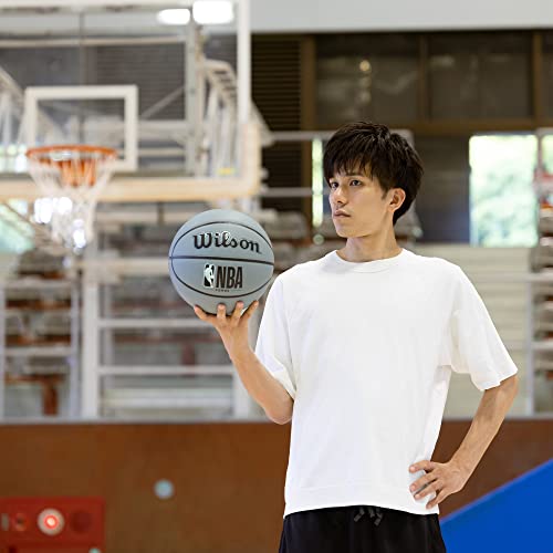 WILSON NBA Forge Series Indoor/Outdoor Basketball - Forge, Blue Grey, Size 5-27.5"