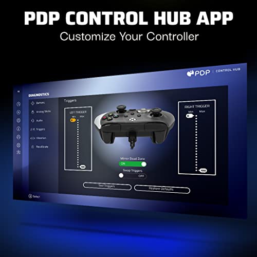 PDP Gaming REMATCH Advanced Wired Controller Licensed for Xbox Series X|S/Xbox One/PC, Customizable, App Supported - Radial Black