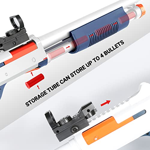 Toy Gun Models Foam Blasters (33-Inch) Soft Bullet Shotgun,Empty Shell Ejecting Design [with10 Shell 40 Soft Darts] Perfect for Indoor and Outdoor Play