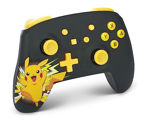 PowerA Wireless Nintendo Switch Controller - Pikachu Ecstatic, AA Battery Powered (Battery Included), Nintendo Switch Pro Controller, Mappable Gaming Buttons, Officially Licensed by Nintendo