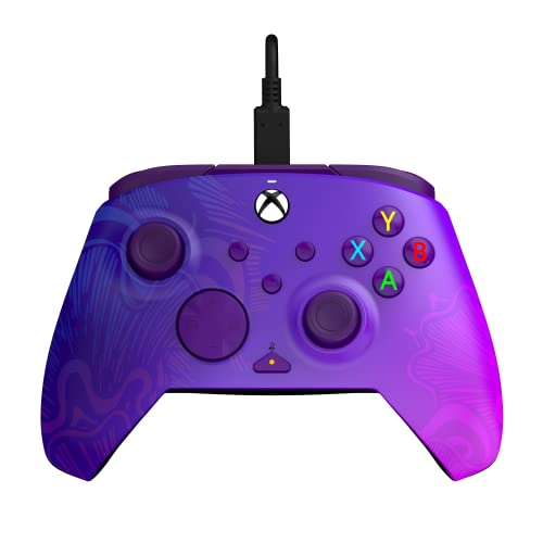 PDP Gaming REMATCH Advanced Wired Controller Licensed for Xbox Series X|S/Xbox One/PC, Customizable, App Supported - Purple Fade