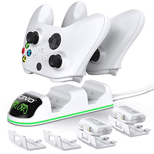 OIVO Controller Charger Compatible with Xbox Series X|S/Xbox One, Controller Charging Station with 2 x 1300mAh Rechargeable Battery Kit, Dual Charging Dock for Xbox One/One Elite/Series X|S