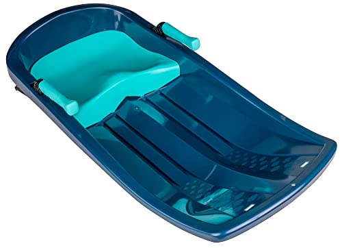 Gizmo Riders Tron Snow Sleds for Kids - Toboggan Sled, Bobsled, Durable Plastic Sled with Hand Brakes, Tow Strap, Anti-Slip Seat, Lightweight, Outdoor Toys, Snow Toys, Ages 3+, Up to 120 lbs